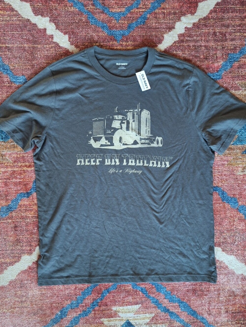Old Navy Charcoal Graphic Truck Tee